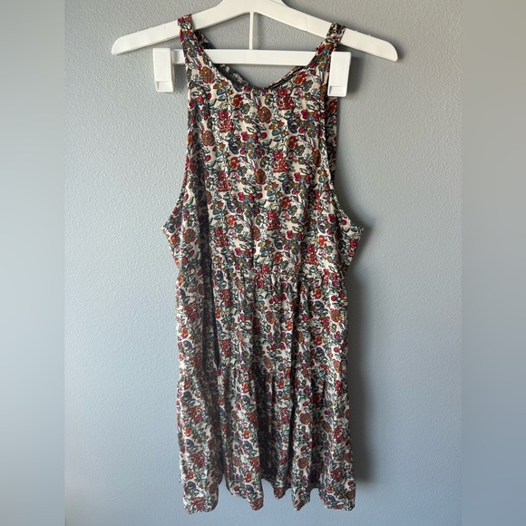 Natural Life white multi-colored floral high neck open back mini dress Women’s M - Picture 1 of 7